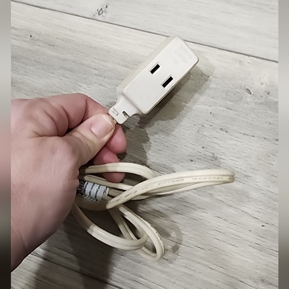 Three - 6 Foot Power Cords - White, Brown, Black - Picture 5 of 10